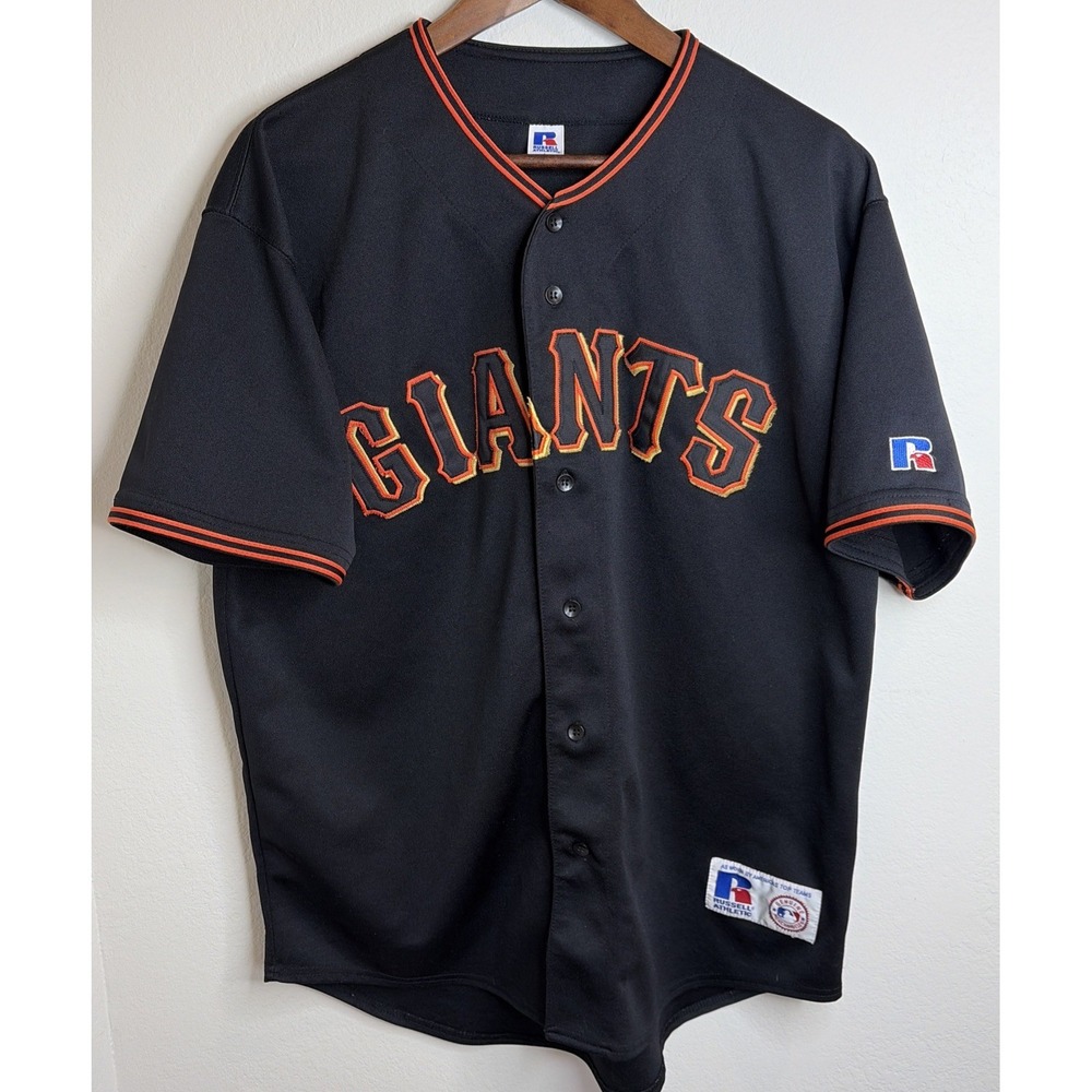 Vintage San Francisco Giants Jersey Adult L Black Majestic Baseball MLB 90s